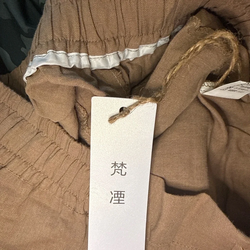 Fanwo Men’s Linen Blend Pants – Tagged XL (Fits Like M) – New With Tags